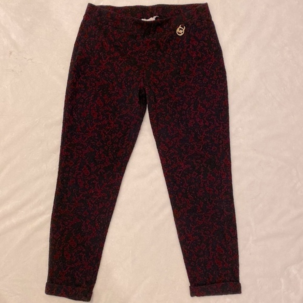 Michael Kors pull on burgundy and lace pants